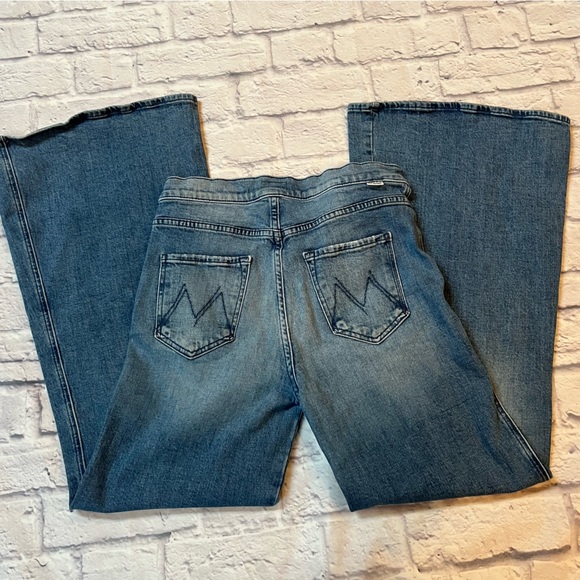 Mother Denim jeans Tab Roller skimp wide leg high waist bell A blue 29 - Picture 8 of 8
